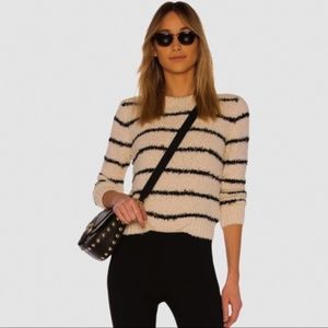 Vince Fuzzy Striped Sweater S SMALL BNWT